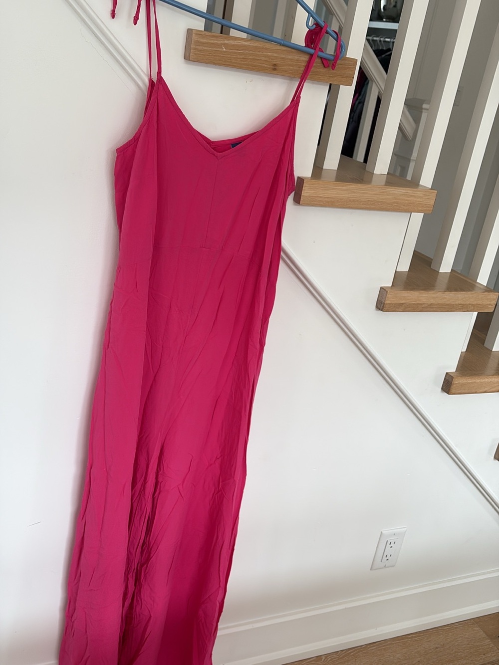 Old Navy Hot Pink Slip Maxi Jumpsuit